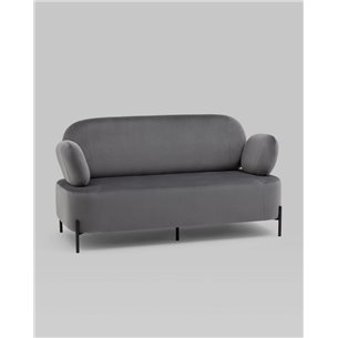 Диван|Stool Group|Кэнди велюр серый, ножки черные, металл