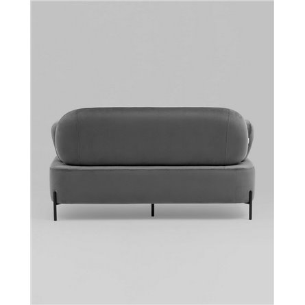 Диван|Stool Group|Кэнди велюр серый, ножки черные, металл