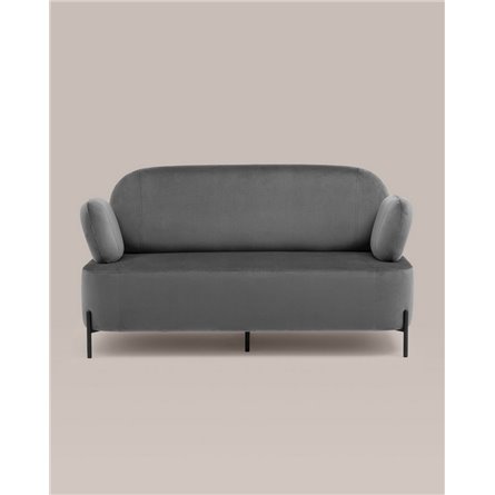 Диван|Stool Group|Кэнди велюр серый, ножки черные, металл