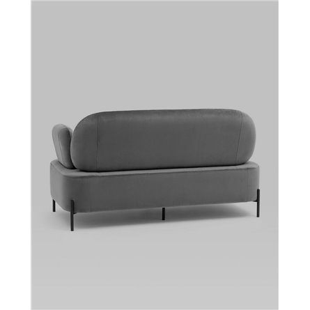 Диван|Stool Group|Кэнди велюр серый, ножки черные, металл