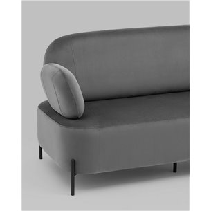 Диван|Stool Group|Кэнди велюр серый, ножки черные, металл