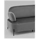 Диван|Stool Group|Кэнди велюр серый, ножки черные, металл Диван|Stool Group|Кэнди велюр серый, ножки черные, металл