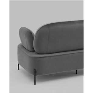 Диван|Stool Group|Кэнди велюр серый, ножки черные, металл