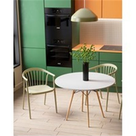 Стол|Stool Group|EAMES DSW D100, белый, столешница МДФ, ножки метал, массив бука