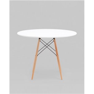 Стол|Stool Group|EAMES DSW D100, белый, столешница МДФ, ножки метал, массив бука