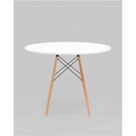 Стол|Stool Group|EAMES DSW D100, белый, столешница МДФ, ножки метал, массив бука