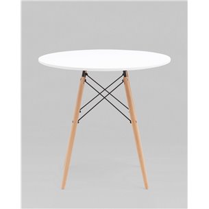 Стол|Stool Group|EAMES DSW D80, белый, столешница МДФ, ножки метал, массив бука