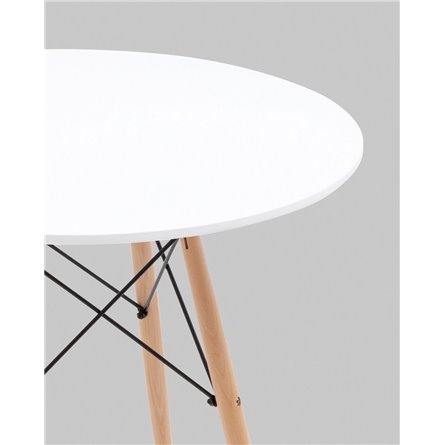 Стол|Stool Group|EAMES DSW D80, белый, столешница МДФ, ножки метал, массив бука