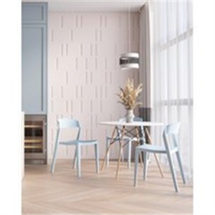Стол|Stool Group|EAMES DSW D90, белый, столешница МДФ, ножки метал, массив бука