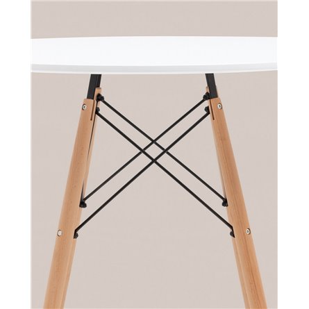 Стол|Stool Group|EAMES DSW D90, белый, столешница МДФ, ножки метал, массив бука