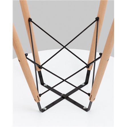 Стол|Stool Group|EAMES DSW D90, белый, столешница МДФ, ножки метал, массив бука