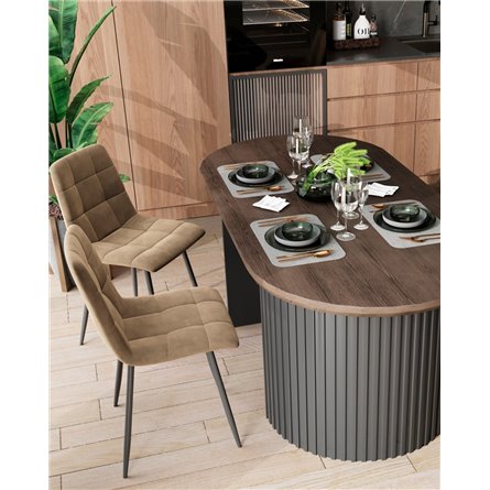 Стол|Stool Group|Ballet 180*90*75 столешница темное дерево ножки металл