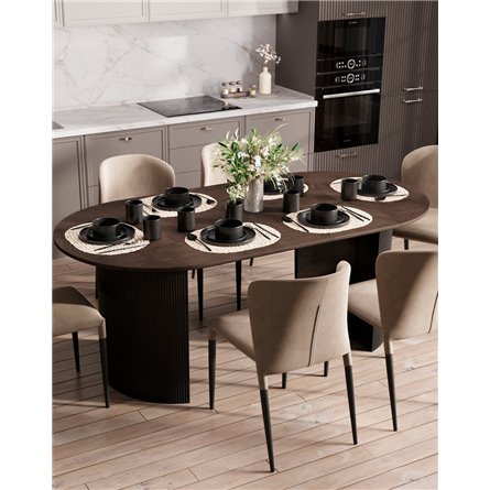 Стол|Stool Group|Ballet 200*100*75 столешница темное дерево ножки металл