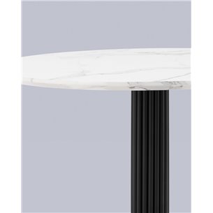 Стол|Stool Group|Stem D90 мрамор, столешница МДФ, ножка металлическая черная