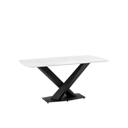 Стол обеденный Belle 160х90 белый мрамор