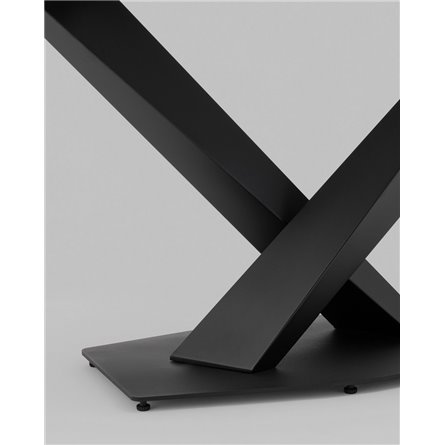 Стол|Stool Group|Belle 160х90 столешница белый мрамор керамика ножки черные мдф