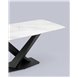 Стол|Stool Group|Belle 180х90 столешница белый мрамор керамика ножки черные мдф Стол|Stool Group|Belle 180х90 столешница белый мрамор керамика ножки черные мдф