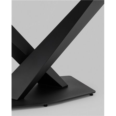 Стол|Stool Group|Belle 180х90 столешница белый мрамор керамика ножки черные мдф