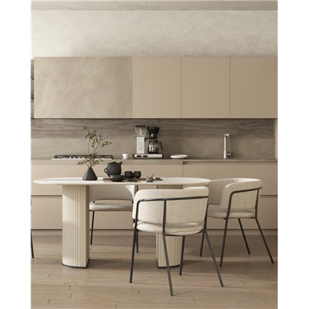 Стол|Stool Group|Opera 160х90 столешница белый мрамор керамика ножки плиссе металл