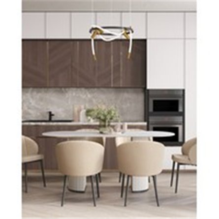 Стол|Stool Group|Opera 180х90 столешница белый мрамор керамика ножки плиссе металл