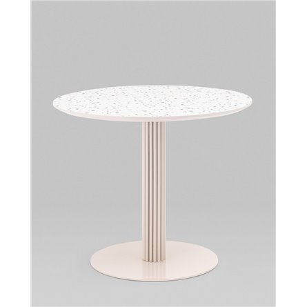 Стол|Stool Group|Stem D90 столешница терраццо ножки плиссе металл