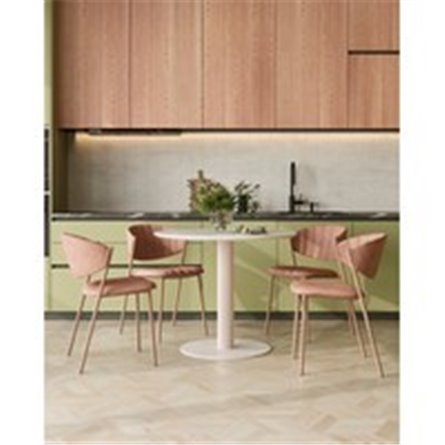 Стол|Stool Group|Stem D90 столешница терраццо ножки плиссе металл