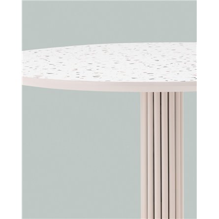 Стол|Stool Group|Stem D90 столешница терраццо ножки плиссе металл