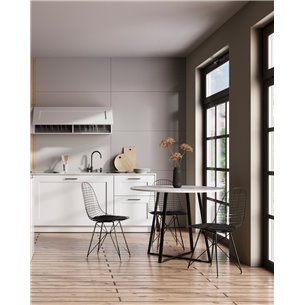 Стол|Stool Group|обеденный Дакота 100*100 белый мрамор ножки черные