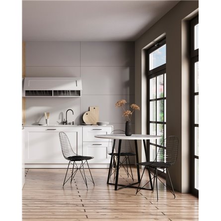 Стол|Stool Group|обеденный Дакота 100*100 белый мрамор ножки черные