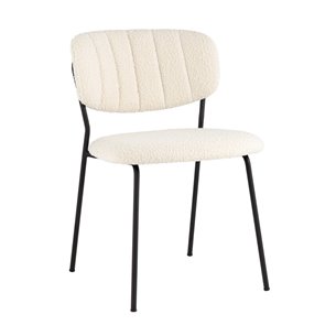 Стул Кэрол без подлокотников букле белый