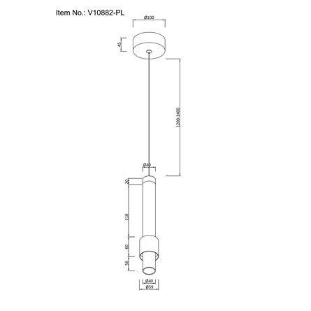 Светильник|Moderli|Moderli V10882-PL Elli подвесной светодиодный