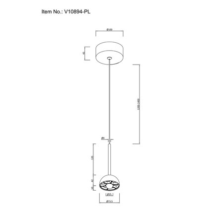 Светильник|Moderli|Moderli V10894-PL Fiona подвесной светодиодный