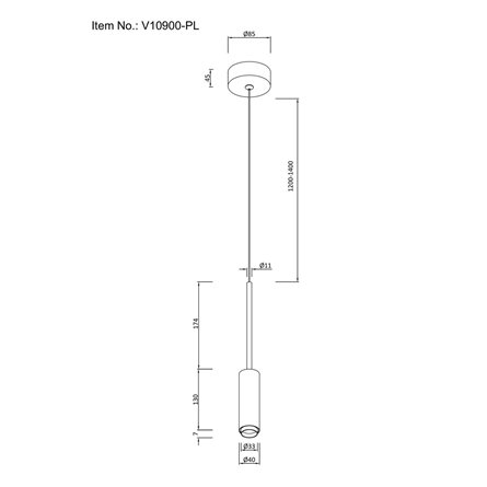 Светильник|Moderli|Moderli V10900-PL Rin подвесной светодиодный