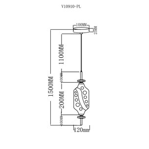 Светильник|Moderli|Moderli V10910-PL Tale подвесной светодиодный