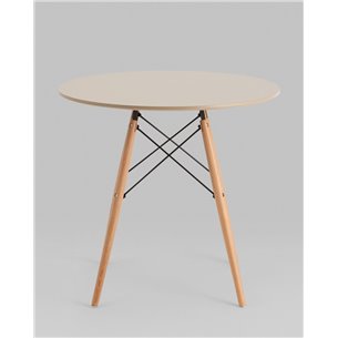 Стол|Stool Group|EAMES DSW D80, бежевый, столешница МДФ, ножки метал, массив бука