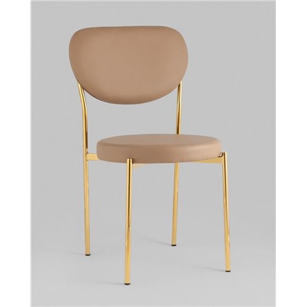 Стул|Stool Group|Барбара NEW экокожа бежевая золотые ножки