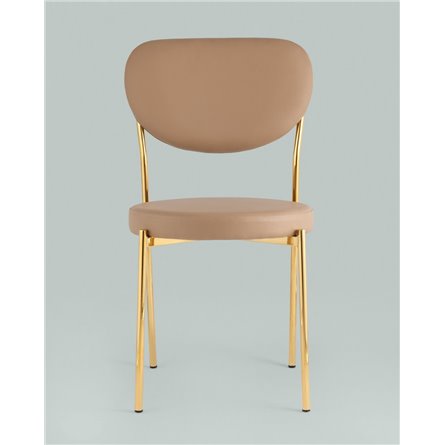 Стул|Stool Group|Барбара NEW экокожа бежевая золотые ножки