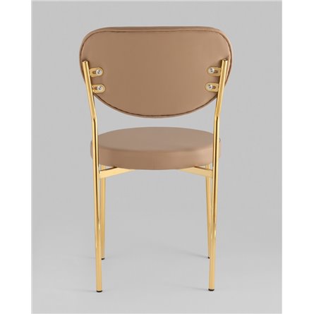 Стул|Stool Group|Барбара NEW экокожа бежевая золотые ножки
