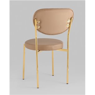Стул|Stool Group|Барбара NEW экокожа бежевая золотые ножки