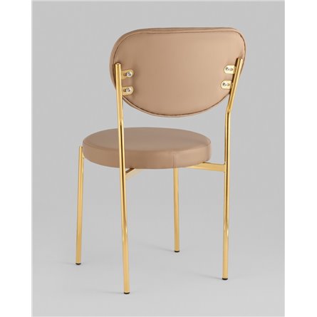 Стул|Stool Group|Барбара NEW экокожа бежевая золотые ножки