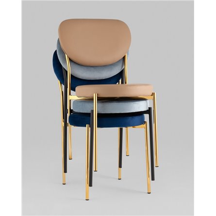 Стул|Stool Group|Барбара NEW экокожа бежевая золотые ножки