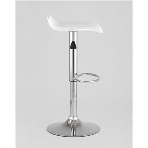 Стул барный|Stool Group|Хай-Тек белый, хром, газ-лифт, экокожа