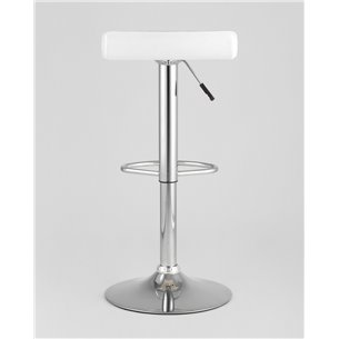 Стул барный|Stool Group|Хай-Тек белый, хром, газ-лифт, экокожа