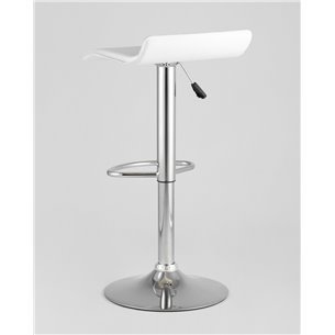 Стул барный|Stool Group|Хай-Тек белый, хром, газ-лифт, экокожа