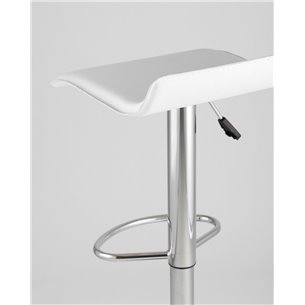 Стул барный|Stool Group|Хай-Тек белый, хром, газ-лифт, экокожа