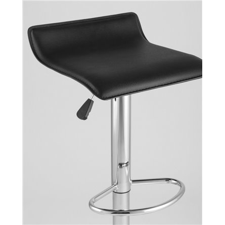 Стул барный|Stool Group|Хай-Тек черный обивка экокожа, хромированная ножка, газ-лифт