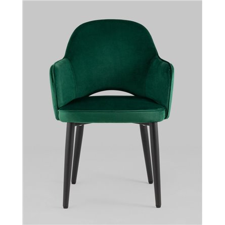 Стул|Stool Group|Венера велюр изумрудный мебельная ткань велюр металлические черные ножки