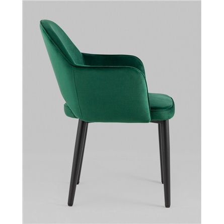 Стул|Stool Group|Венера велюр изумрудный мебельная ткань велюр металлические черные ножки