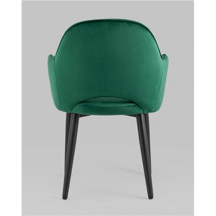 Стул|Stool Group|Венера велюр изумрудный мебельная ткань велюр металлические черные ножки
