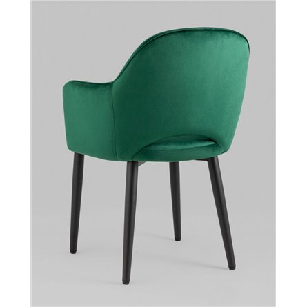 Стул|Stool Group|Венера велюр изумрудный мебельная ткань велюр металлические черные ножки